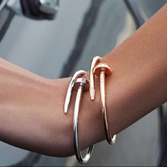 1 Oak Jewelry - 18k Gold Nail Cuff Bracelet Bangle